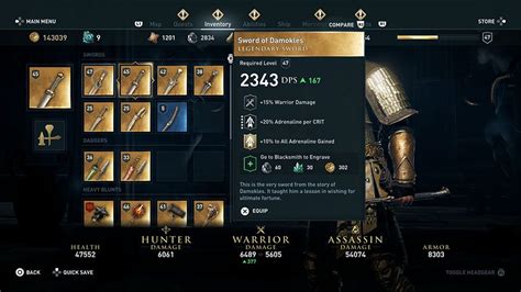 assassin's creed odyssey all legendary weapons